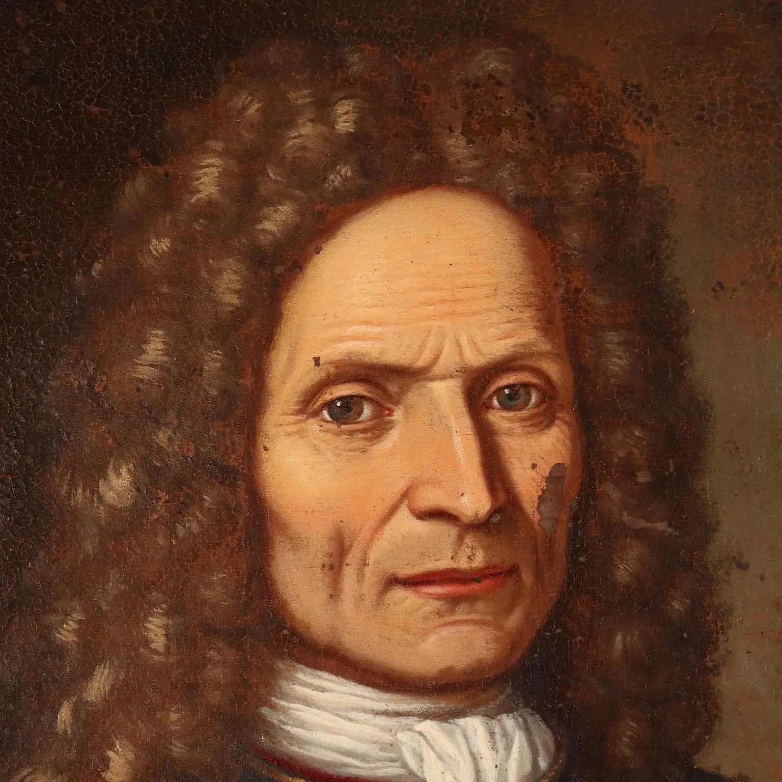 Antique Painting Portrait of a Man in Armor Oil on Canvas XVII Century | Art | Antique Painting