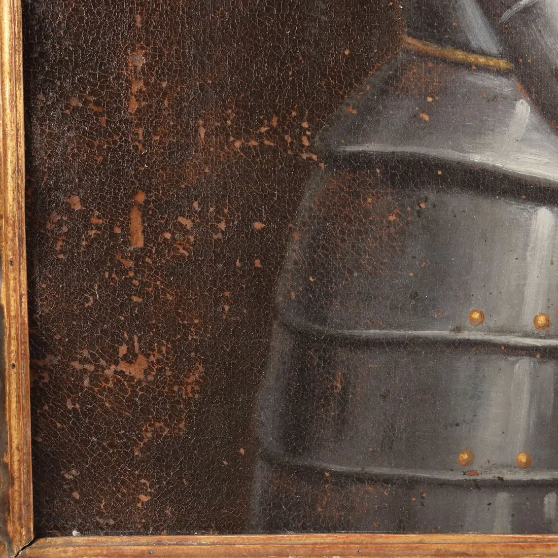 Antique Painting Portrait of a Man in Armor Oil on Canvas XVII Century | Art | Antique Painting