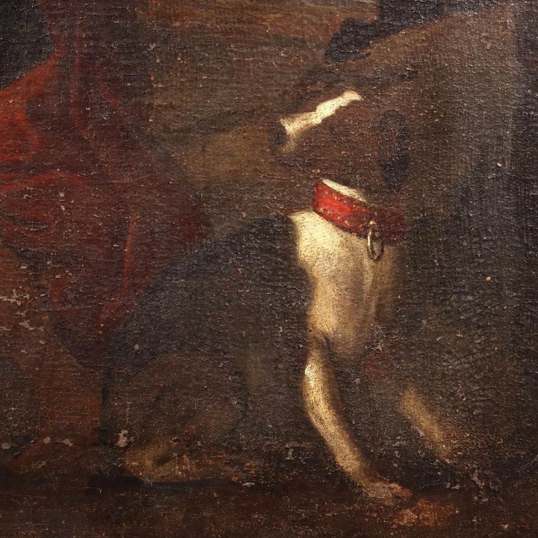 Antique Painting Biblical Scene Tamar and Judah Oil on Canvas '600 - Tamar and Judah | Art | Antique Painting