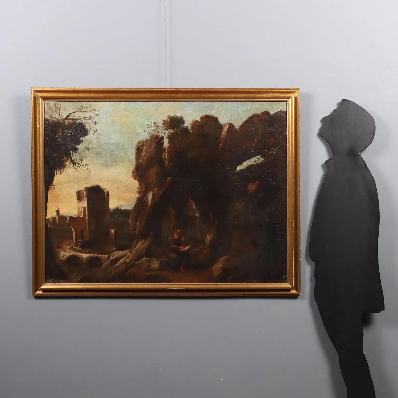Antique Painting Landscape with Saint Oil on Canvas XVIII-XIX Century | Art | Antique Painting