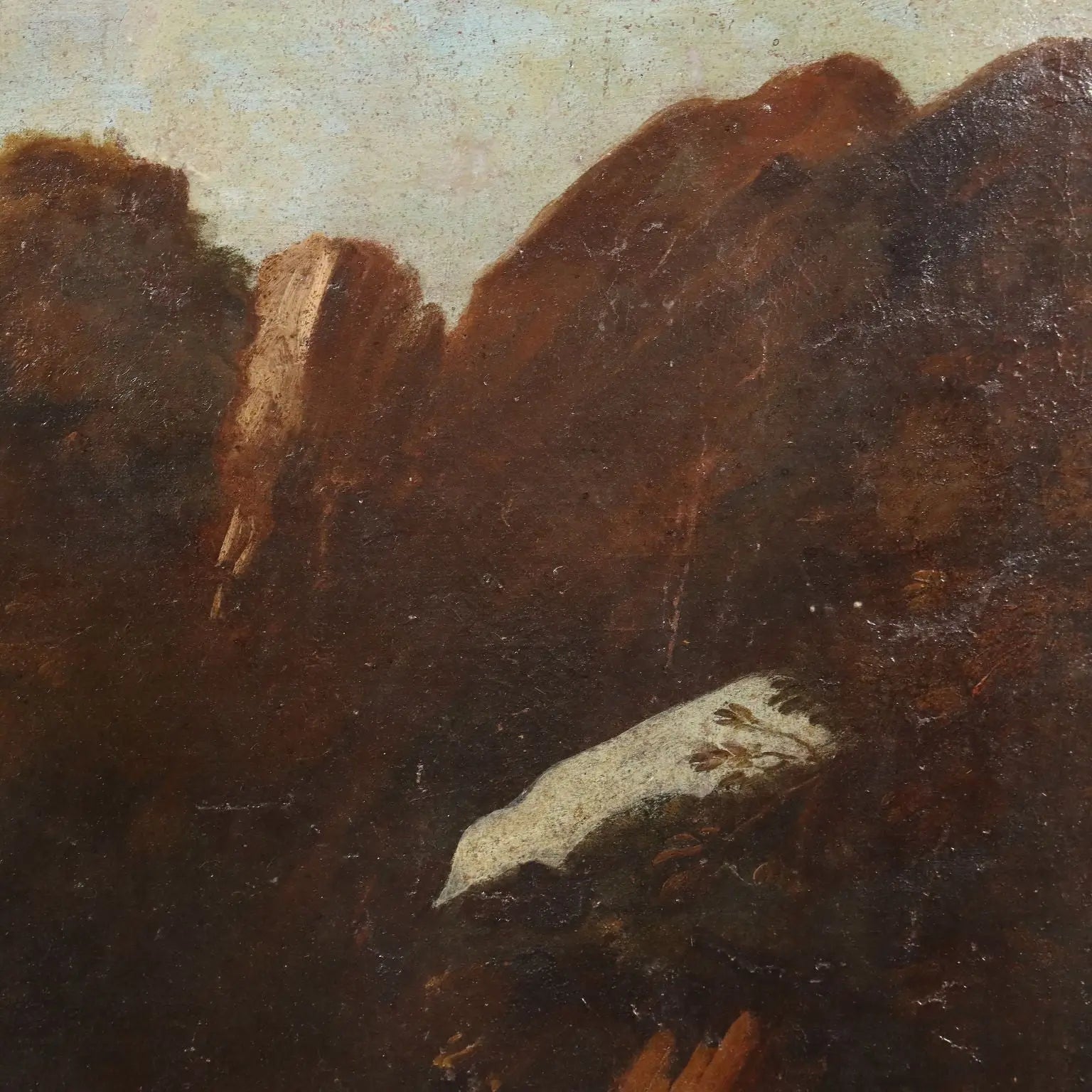 Antique Painting Landscape with Saint Oil on Canvas XVIII-XIX Century | Art | Antique Painting