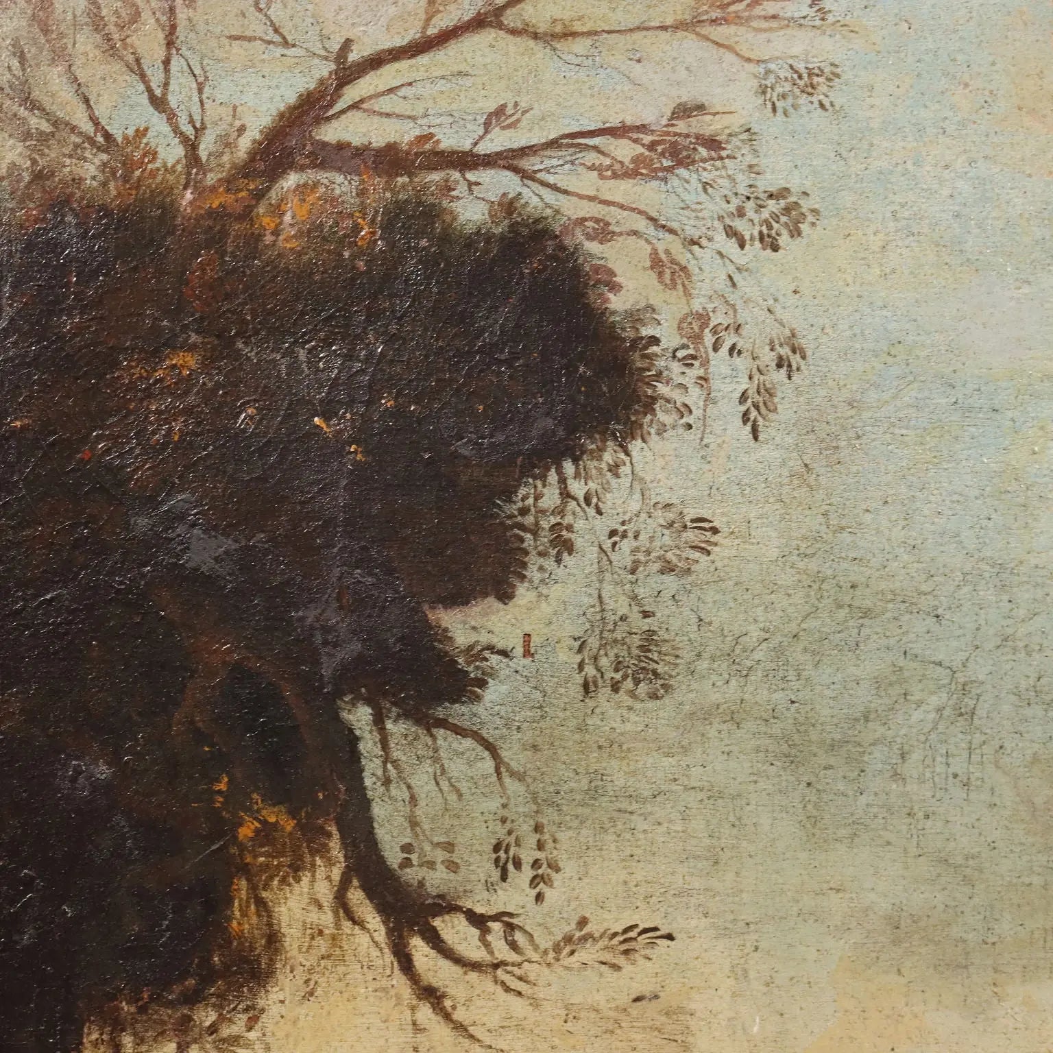 Antique Painting Landscape with Saint Oil on Canvas XVIII-XIX Century | Art | Antique Painting