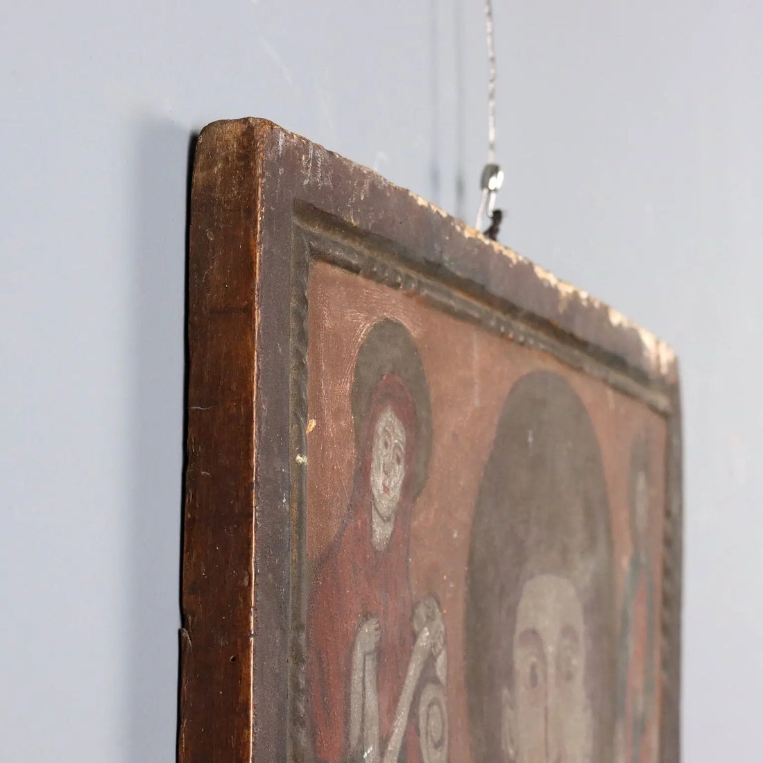 Antique Icon Saint Nicholas Tempera on Board Romania XIX Century | Art | Antique Painting