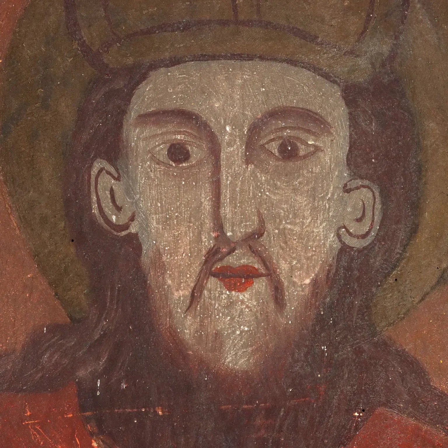 Antique Icon Saint Nicholas Tempera on Board Romania XIX Century | Art | Antique Painting