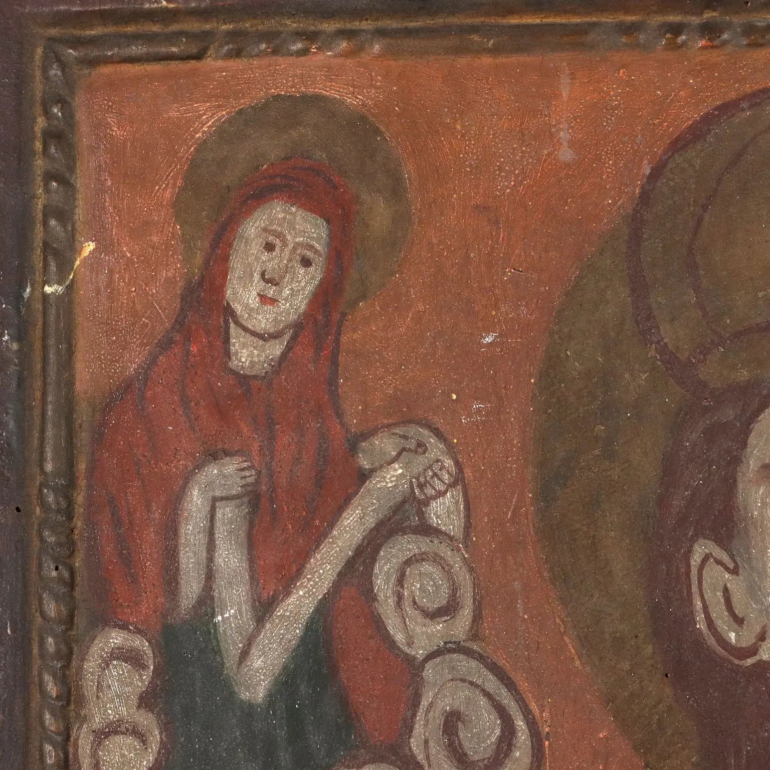 Antique Icon Saint Nicholas Tempera on Board Romania XIX Century | Art | Antique Painting