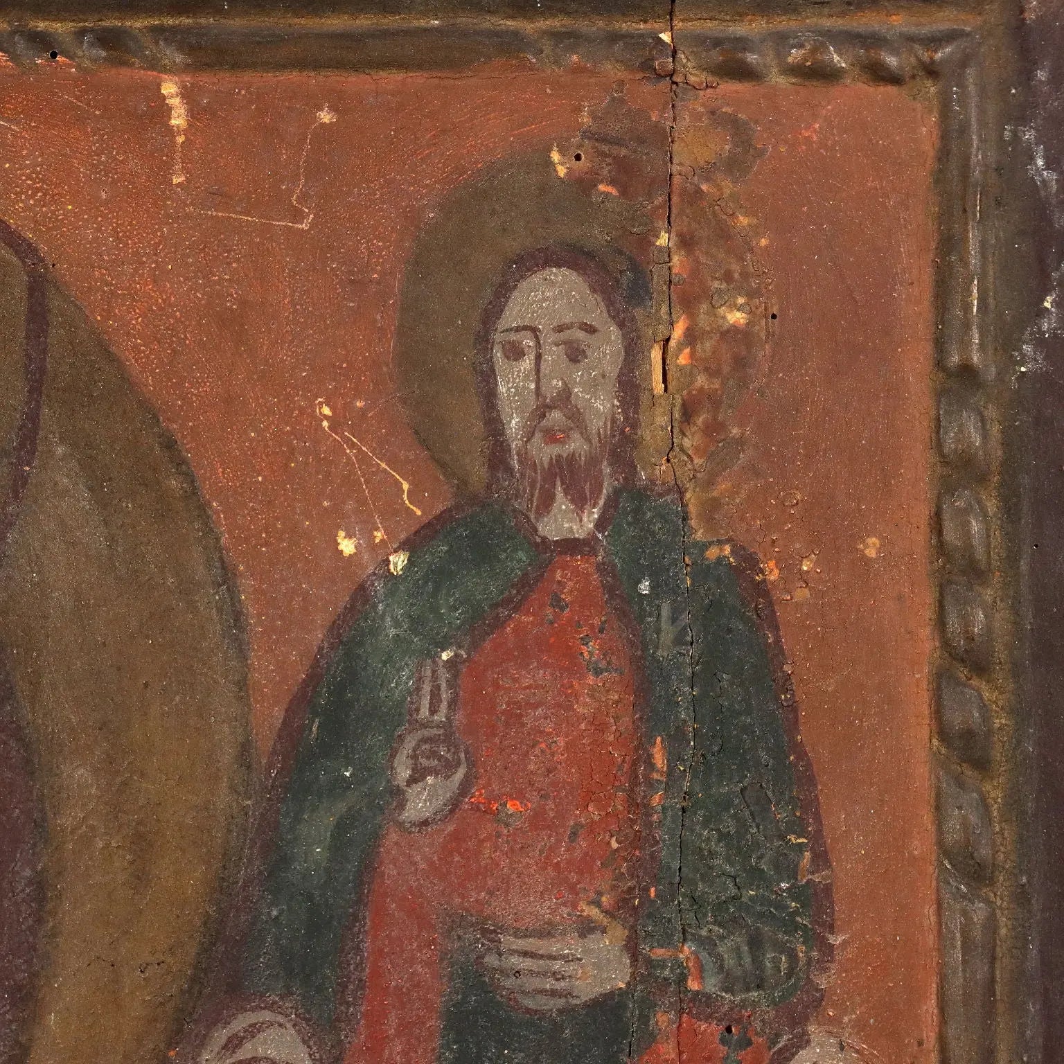 Antique Icon Saint Nicholas Tempera on Board Romania XIX Century | Art | Antique Painting