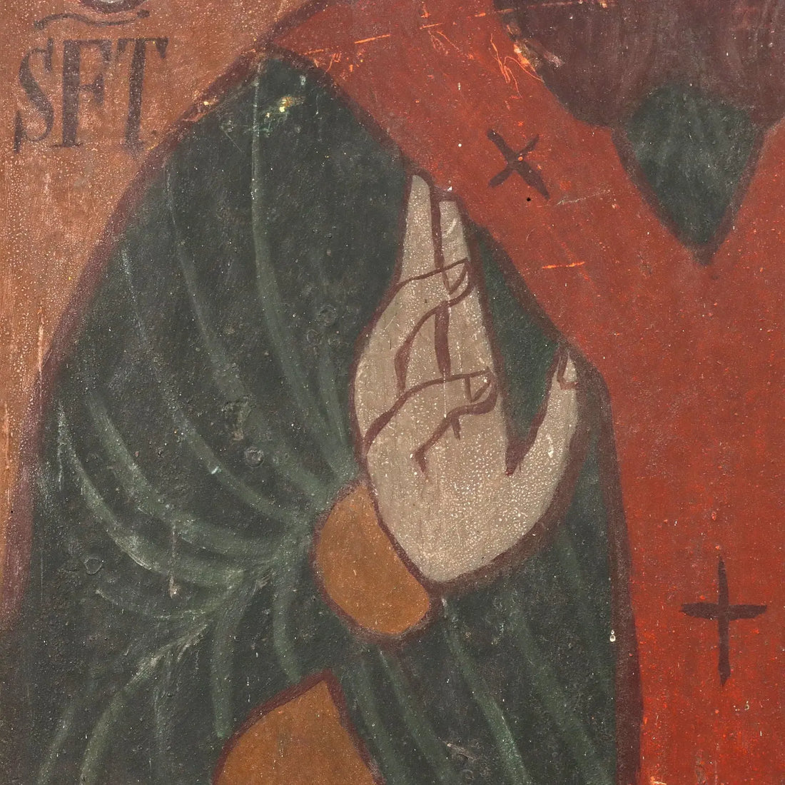 Antique Icon Saint Nicholas Tempera on Board Romania XIX Century | Art | Antique Painting