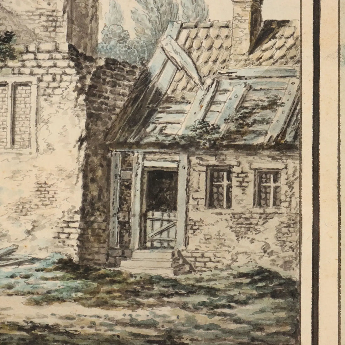 Antique Painting Signed Johann Franz Gout Church in Ruins 1782 - Church in Ruins 1782 | Art | Antique Painting
