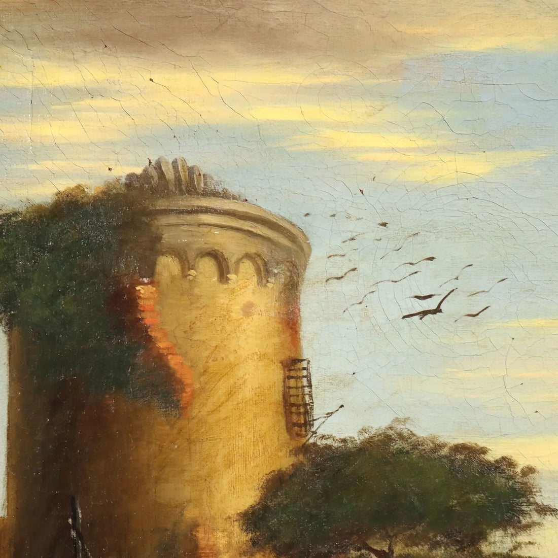 Antique Painting View from the Harbour Oil on Canvas XVIII Century | Art | Antique Painting