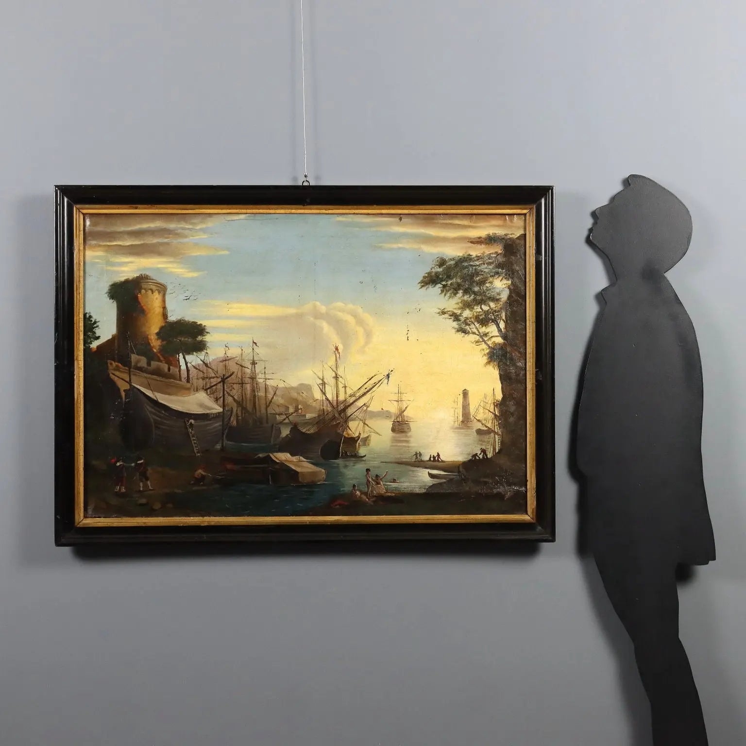Antique Painting View from the Harbour Oil on Canvas XVIII Century | Art | Antique Painting