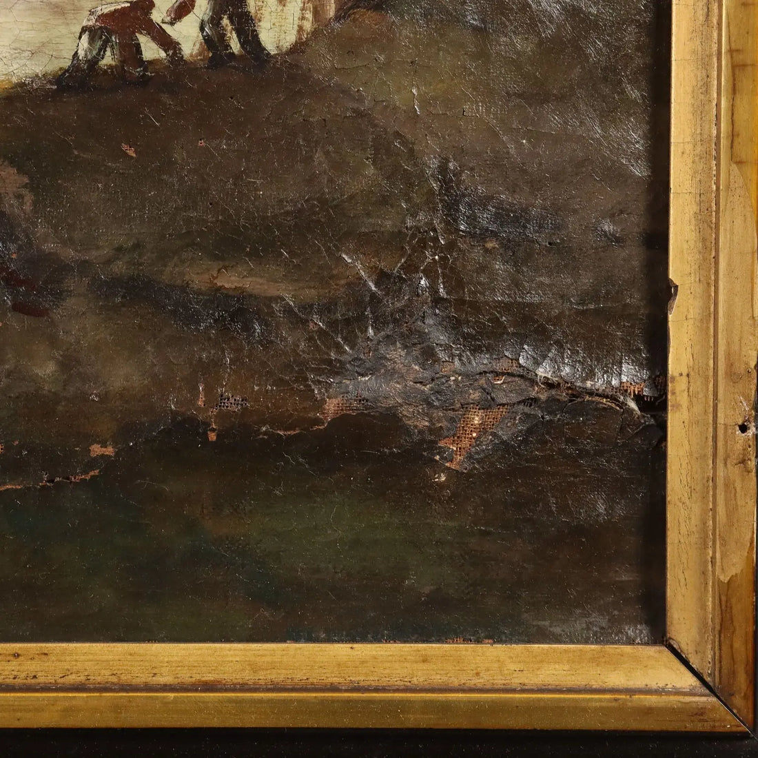 Antique Painting View from the Harbour Oil on Canvas XVIII Century | Art | Antique Painting