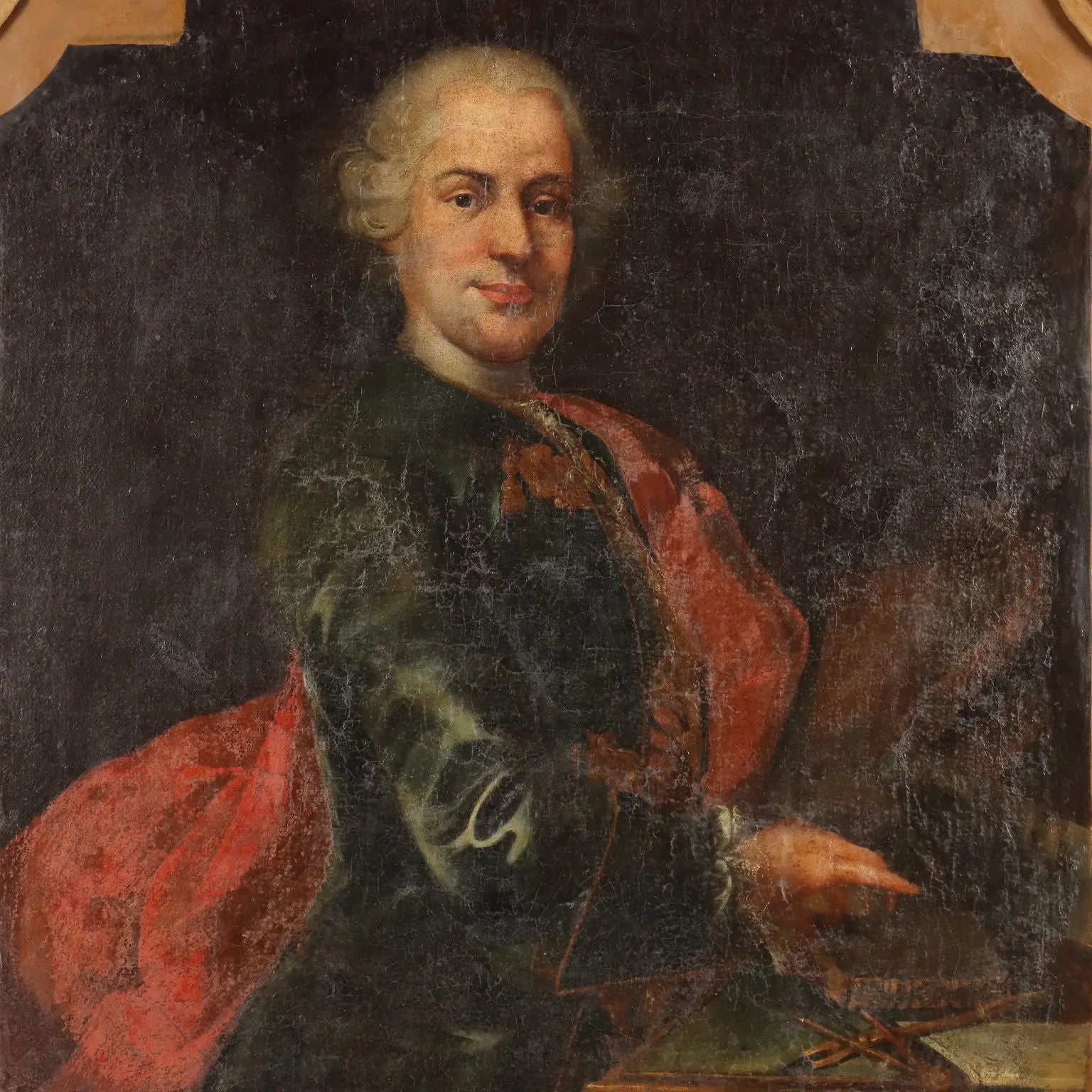 Antique Painting Portrait of a Gentleman Oil on Canvas XVIII Century | Art | Antique Painting