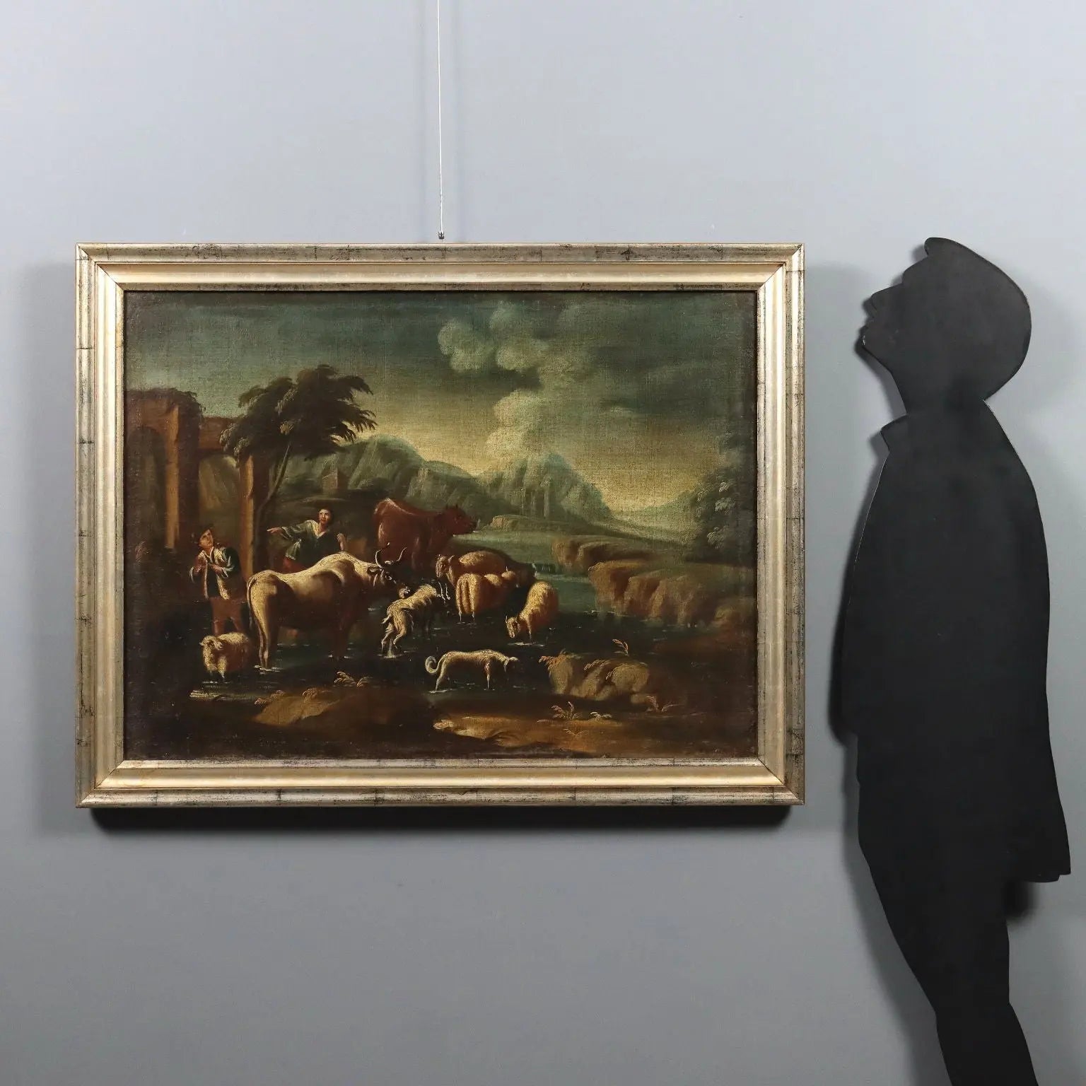 Antique Painting Landscape with Shepherds and Herds XVIII Century | Art | Antique Painting