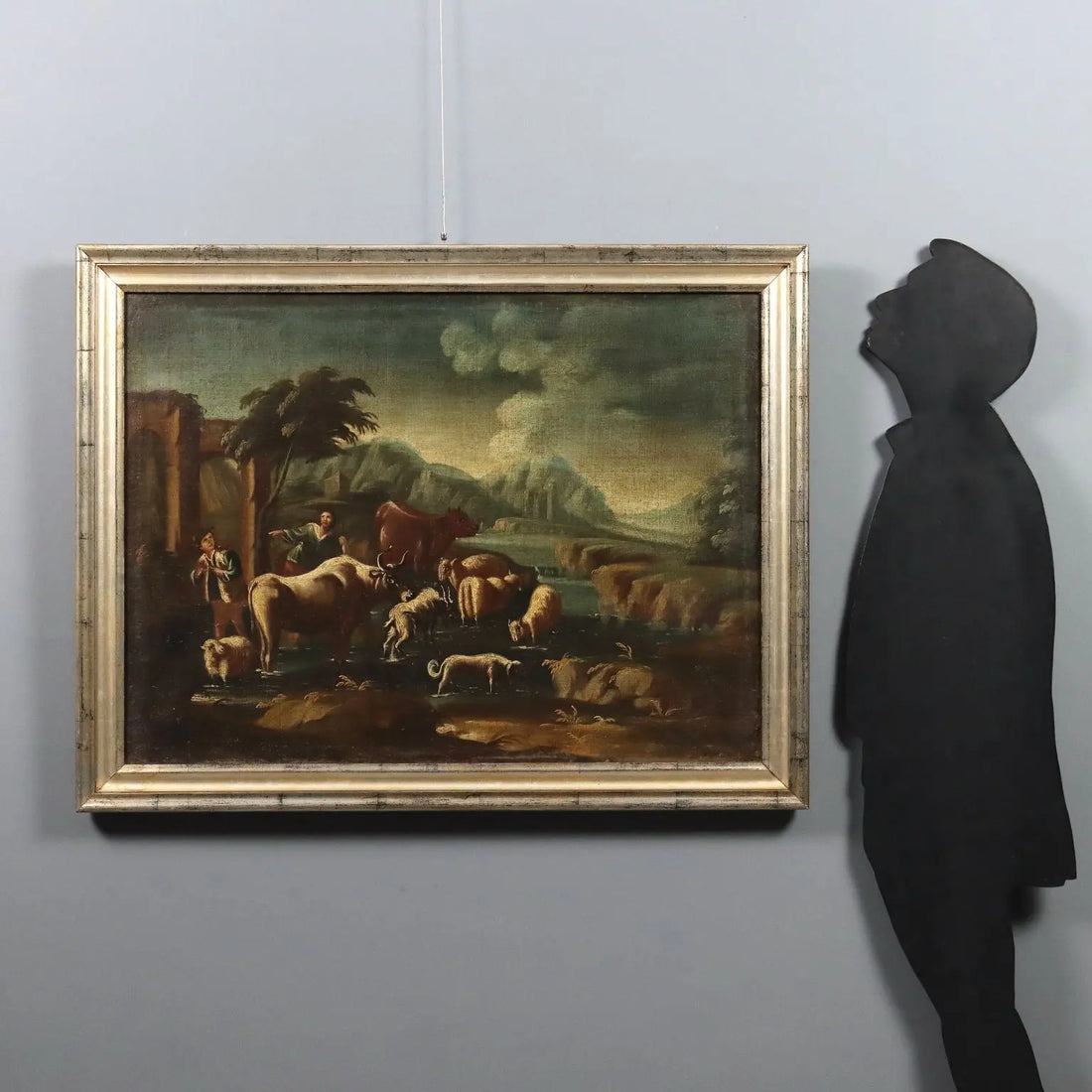 Antique Painting Landscape with Shepherds and Herds XVIII Century | Art | Antique Painting