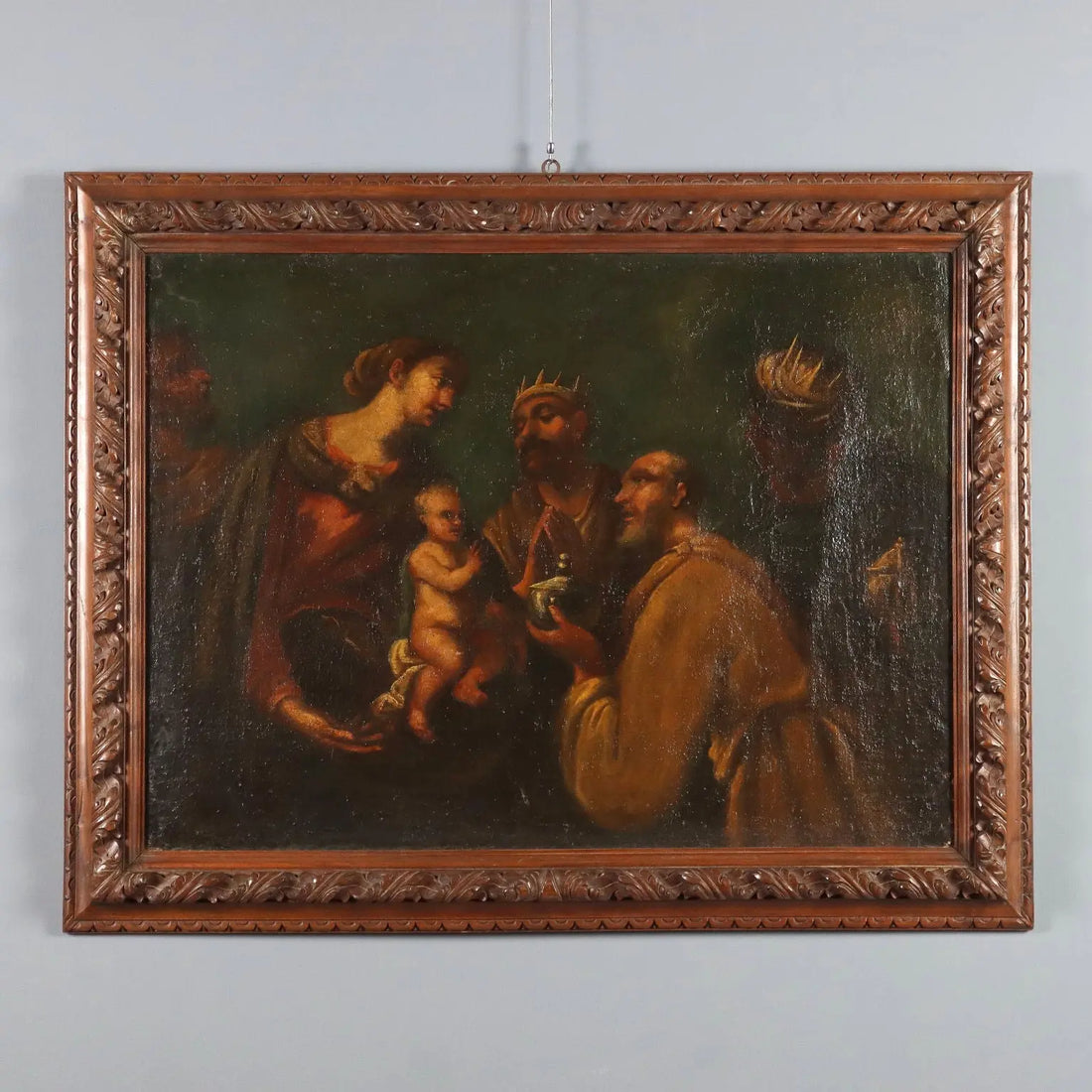 Antique Painting The Three Wise Men Oil on Canvas XVII-XVIII Century | Art | Antique Painting
