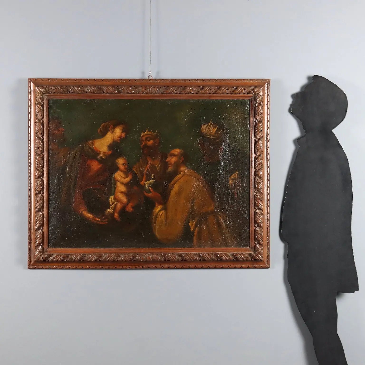 Antique Painting The Three Wise Men Oil on Canvas XVII-XVIII Century | Art | Antique Painting