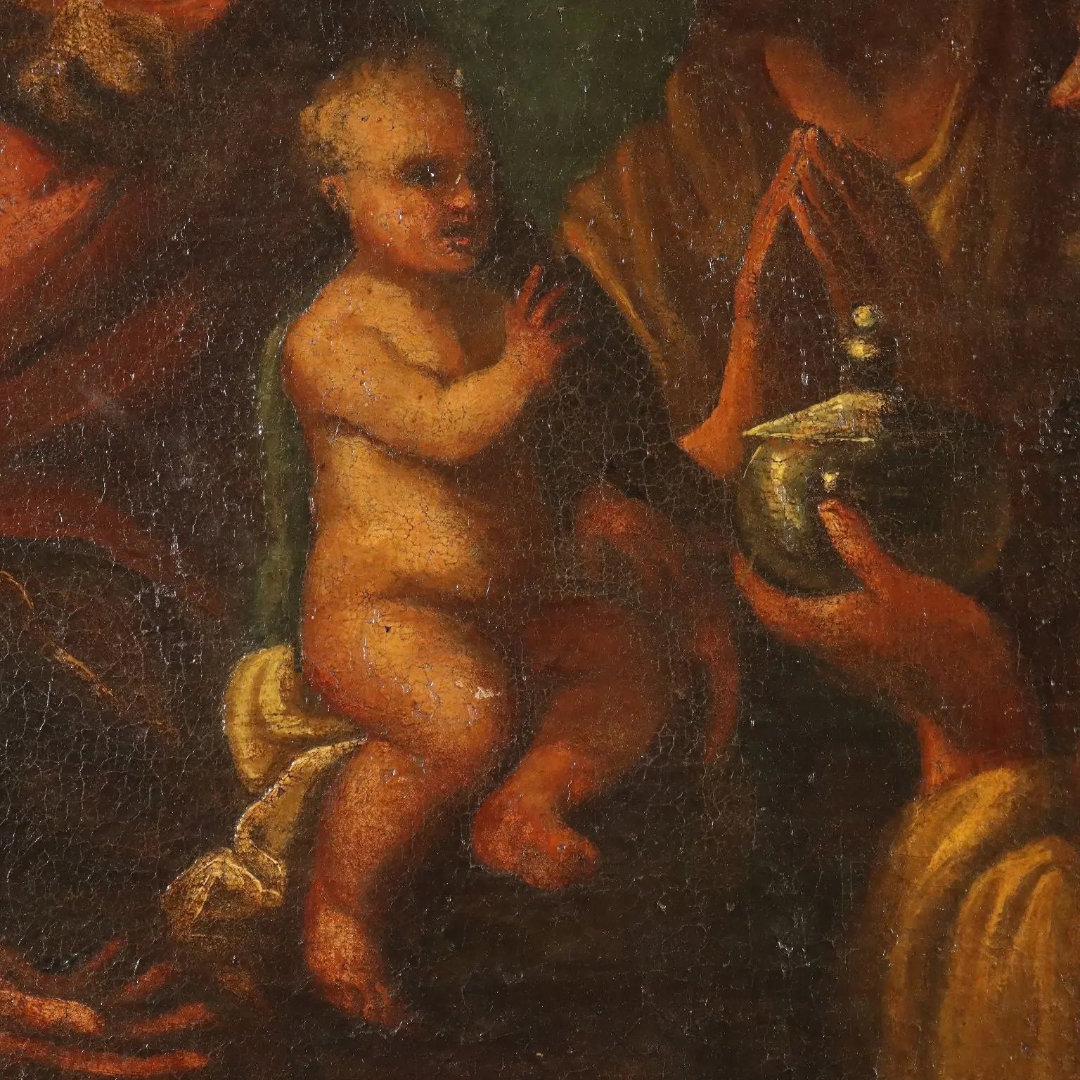 Antique Painting The Three Wise Men Oil on Canvas XVII-XVIII Century | Art | Antique Painting