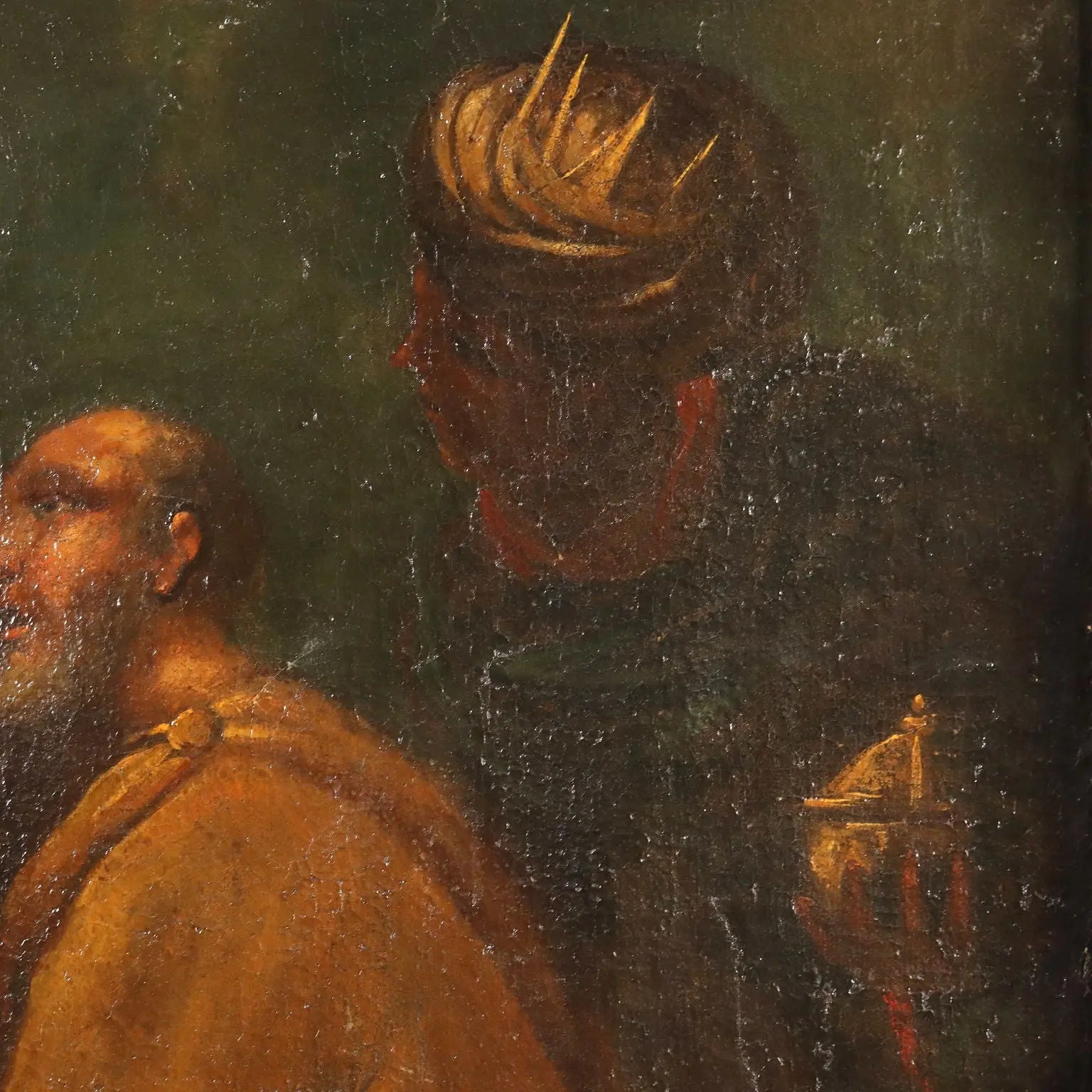 Antique Painting The Three Wise Men Oil on Canvas XVII-XVIII Century | Art | Antique Painting