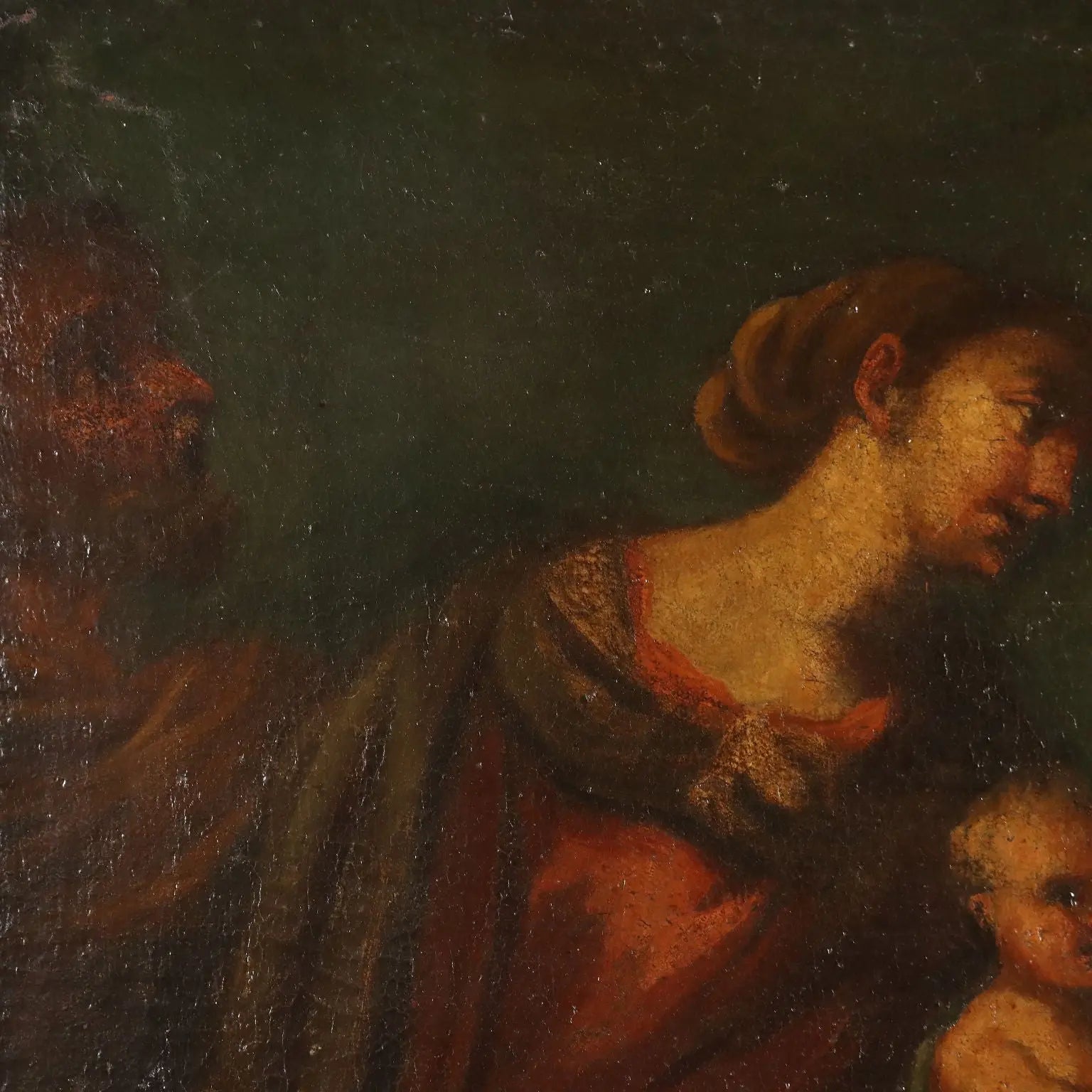 Antique Painting The Three Wise Men Oil on Canvas XVII-XVIII Century | Art | Antique Painting