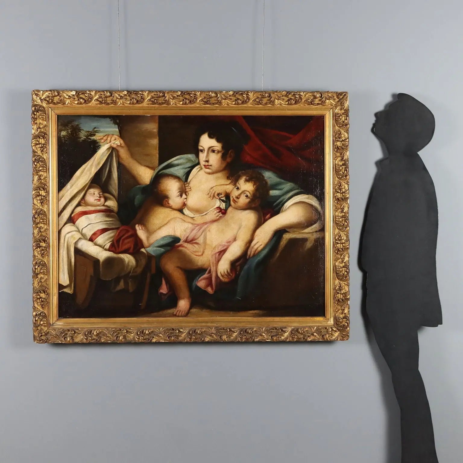 Antique Painting Allegory of Charity Disciple of Carlo Cignani '600 - Disciple of Carlo Cignani | Art | Antique Painting