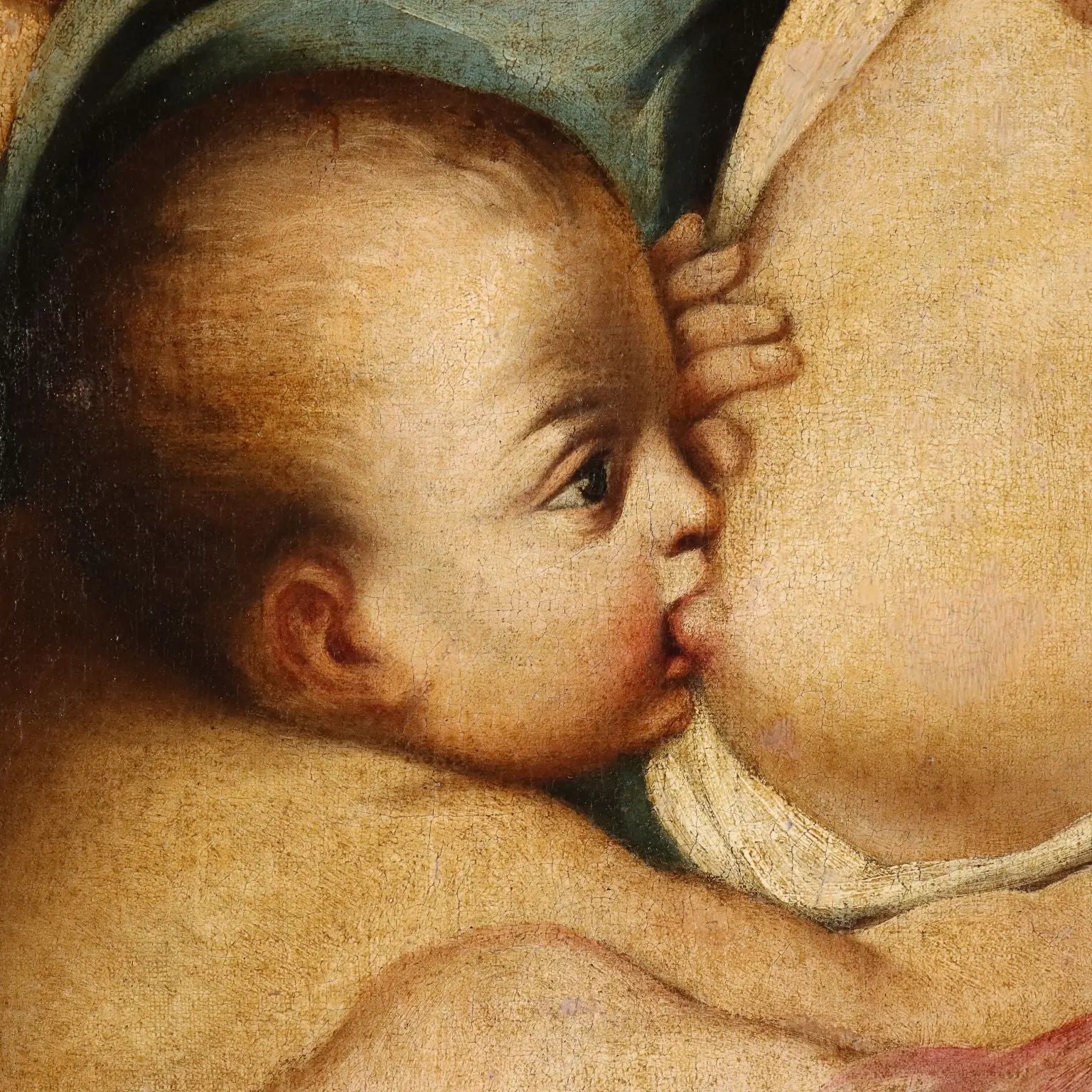 Antique Painting Allegory of Charity Disciple of Carlo Cignani '600 - Disciple of Carlo Cignani | Art | Antique Painting