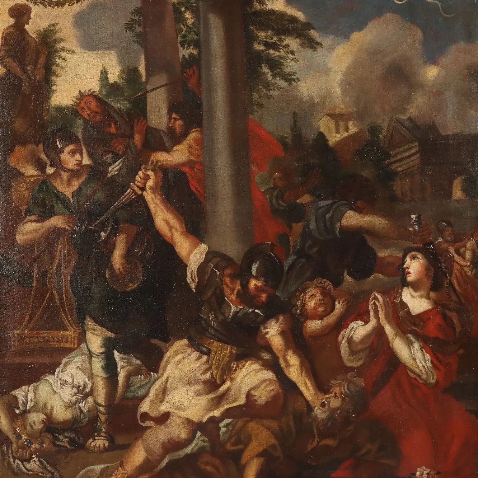 Antique Painting The Age of Iron Disciple of Pietro da Cortona '600 - Disciple of Pietro da Cortona | Art | Antique Painting
