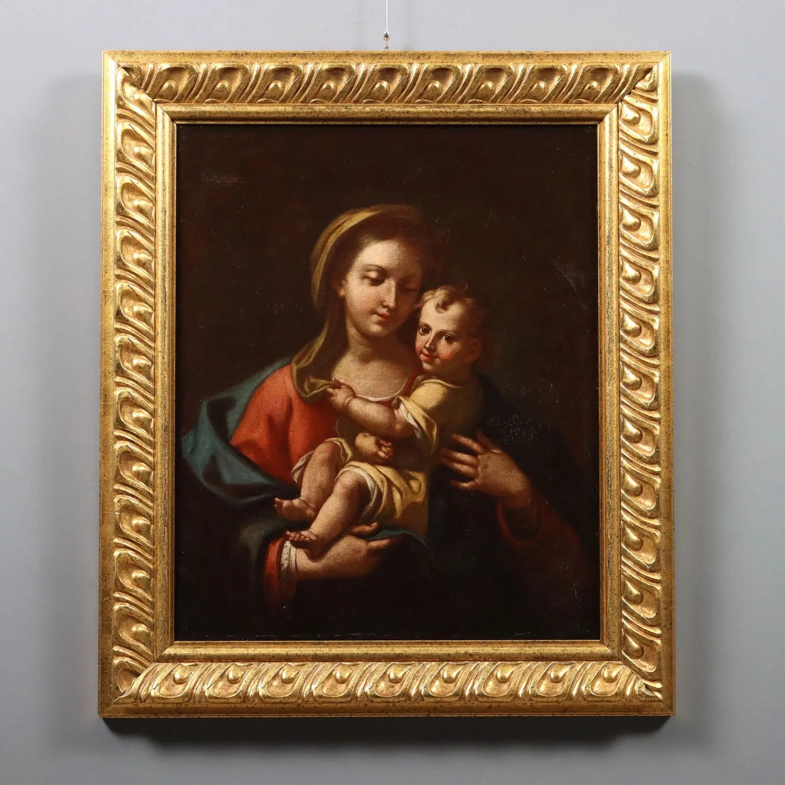Antique Painting Virgin Mary with Child Oil on Canvas XVII Century | Art | Antique Painting