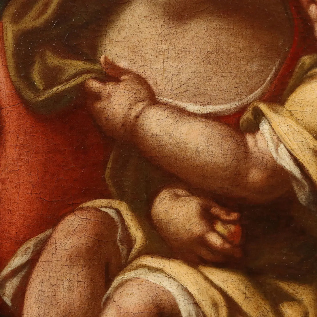 Antique Painting Virgin Mary with Child Oil on Canvas XVII Century | Art | Antique Painting