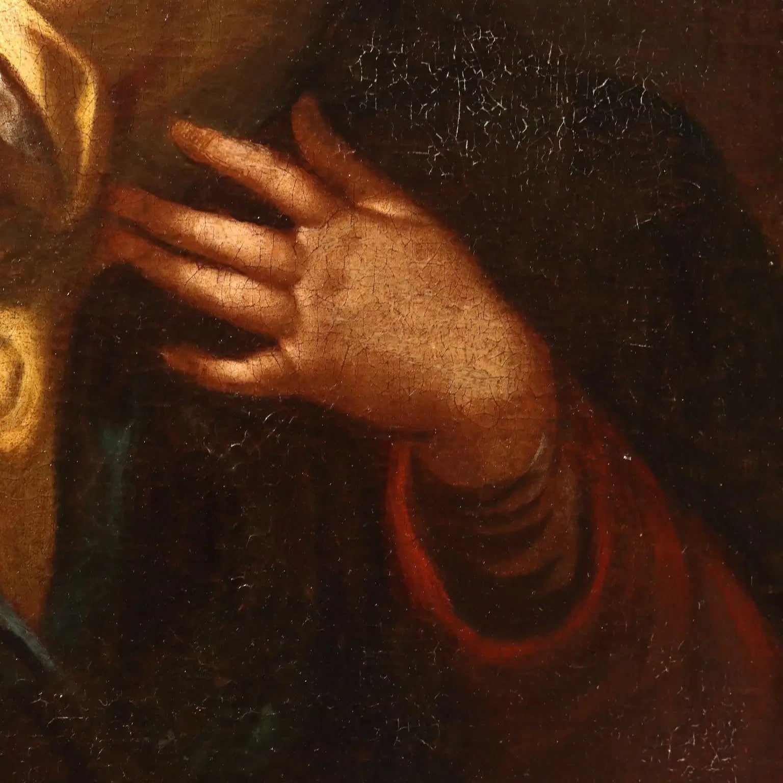 Antique Painting Virgin Mary with Child Oil on Canvas XVII Century | Art | Antique Painting