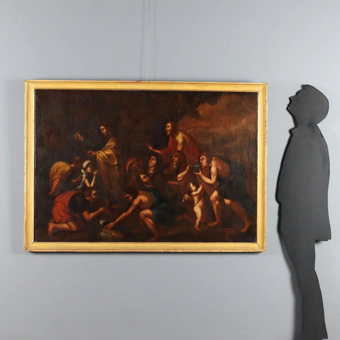 Antique Painting Moses Brings Water from the Rock XVII Century | Art | Antique Painting