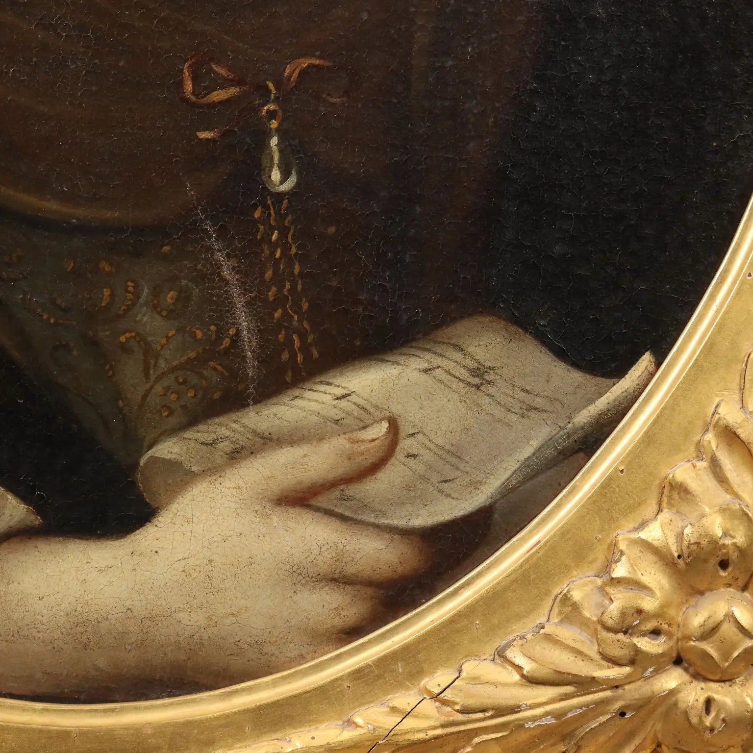 Antique Painting Portrait of a Woman Oil on Canvas XVII Century | Art | Antique Painting