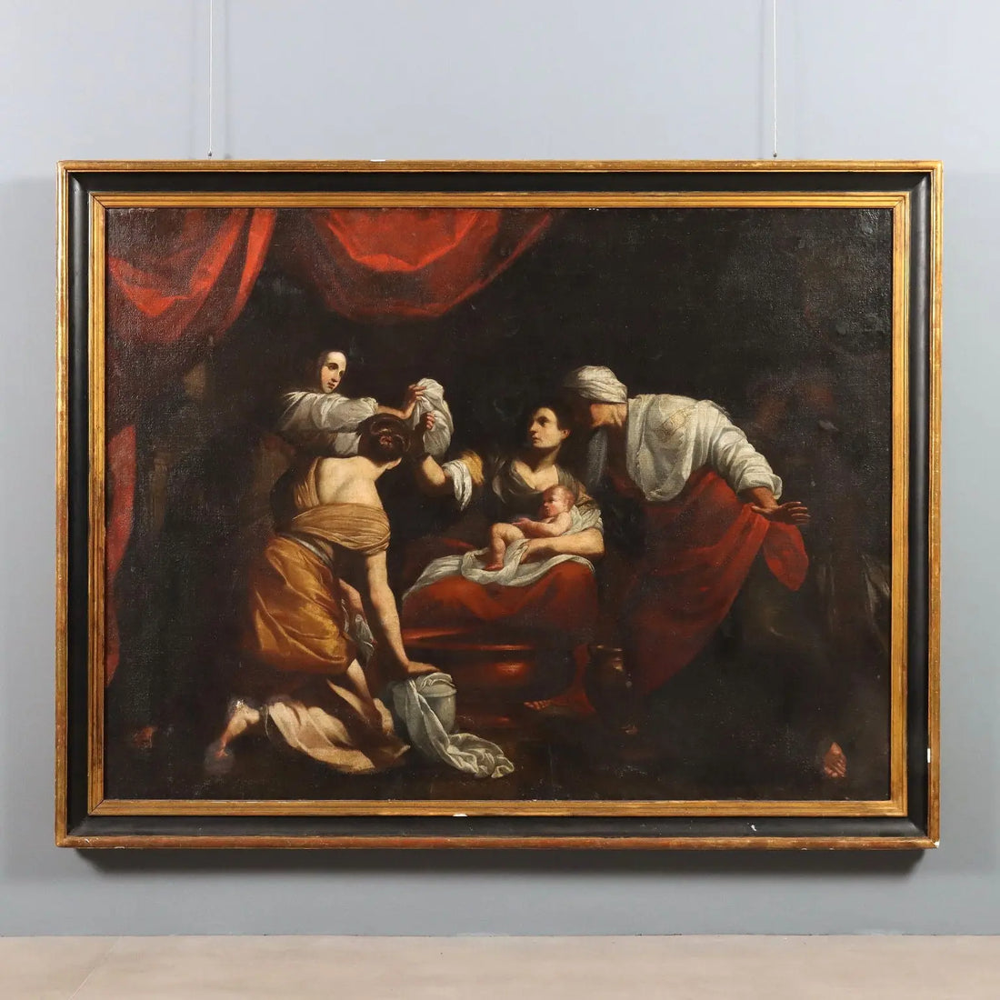 Antique Painting The Birth of the Virgin Mary Copy from S. Vouet '600 - Copy from Simon Vouet | Art | Antique Painting