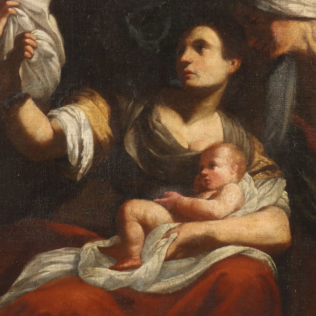 Antique Painting The Birth of the Virgin Mary Copy from S. Vouet '600 - Copy from Simon Vouet | Art | Antique Painting