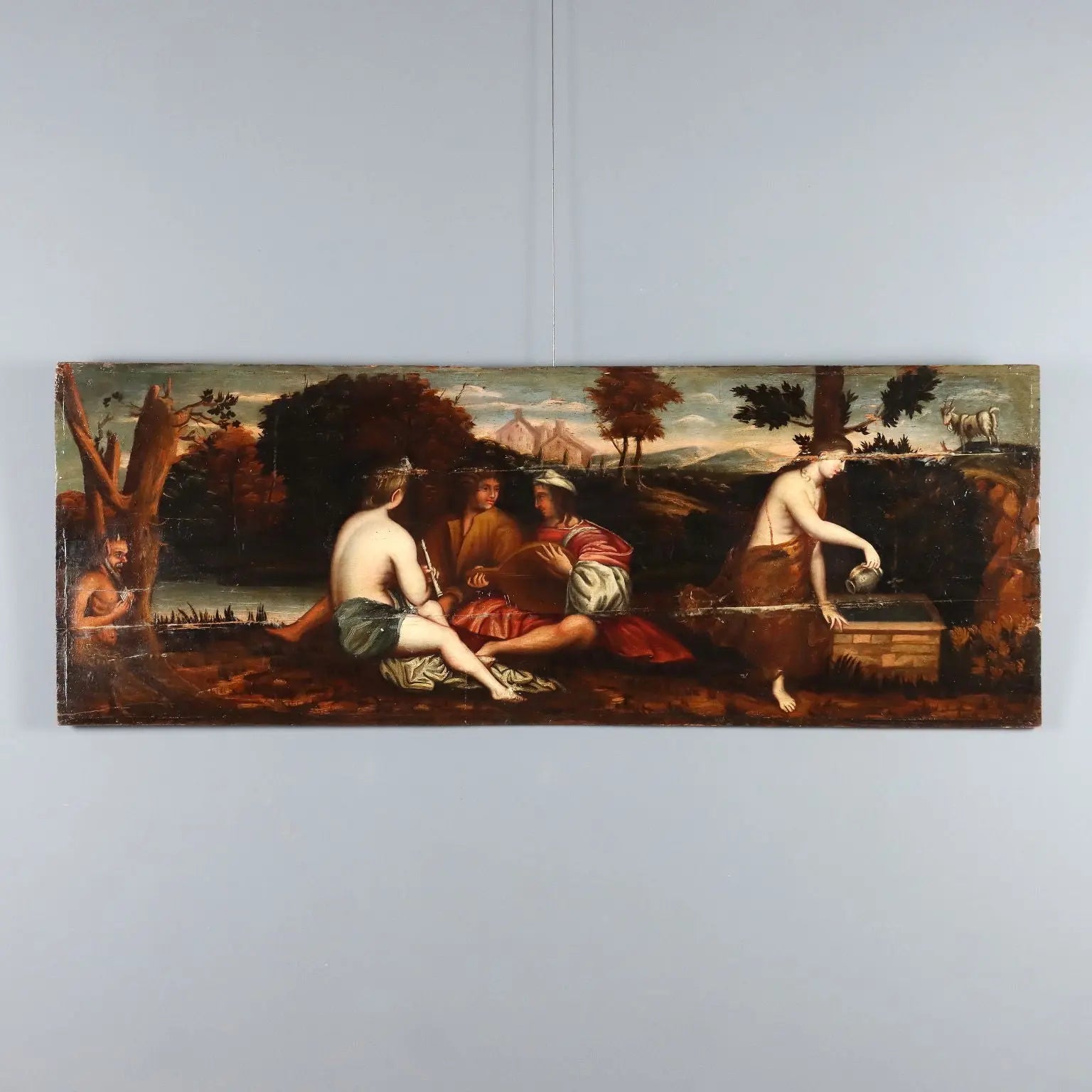 Antique Painting Concert Oil on Hardboard Italy XVIII Century | Art | Antique Painting