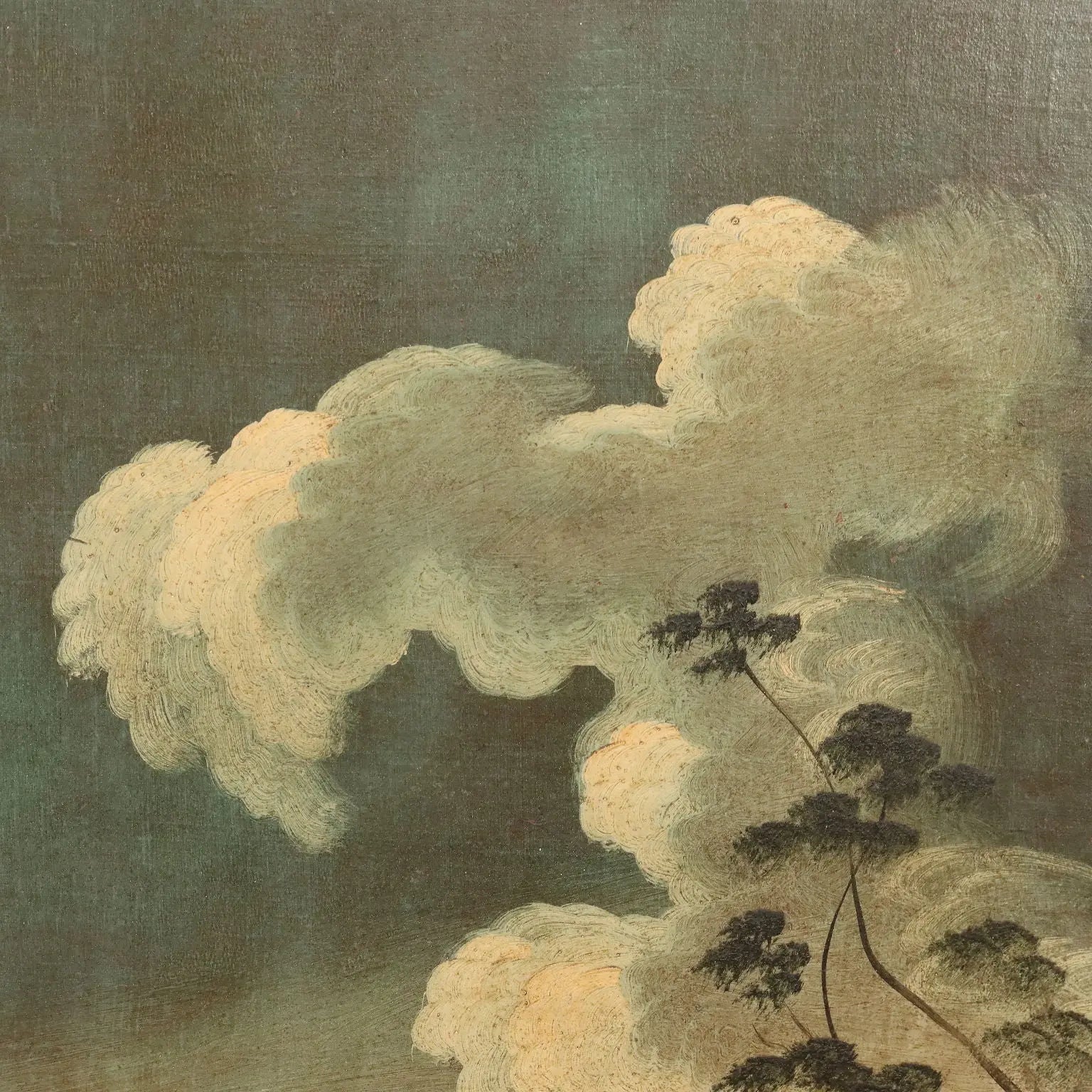Antique Painting Architectural Landscape Oil on Canvas XVIII Century