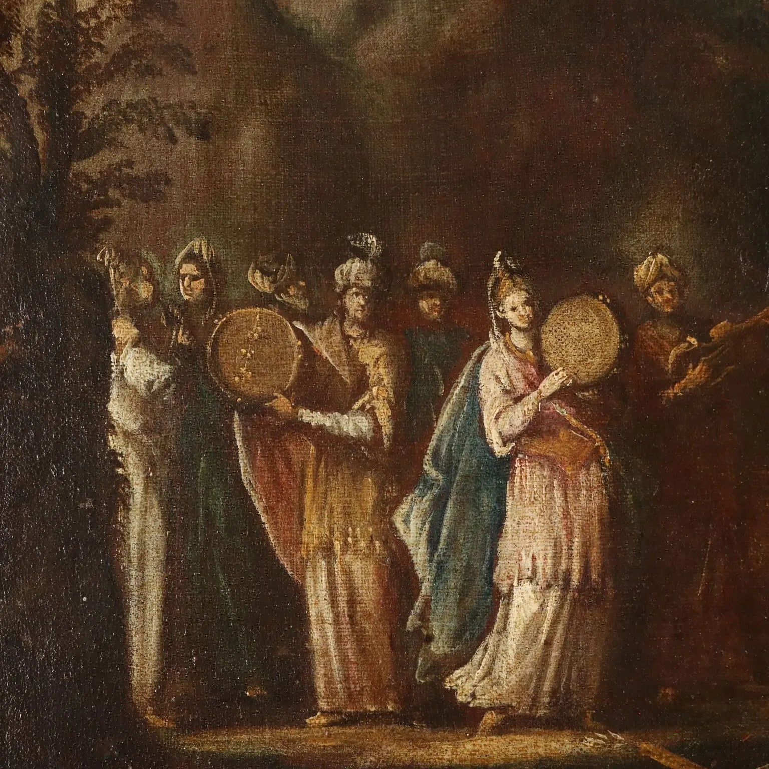 Antique Painting The Crossing of the Red Sea Oil on Canvas '600 | Art | Antique Painting