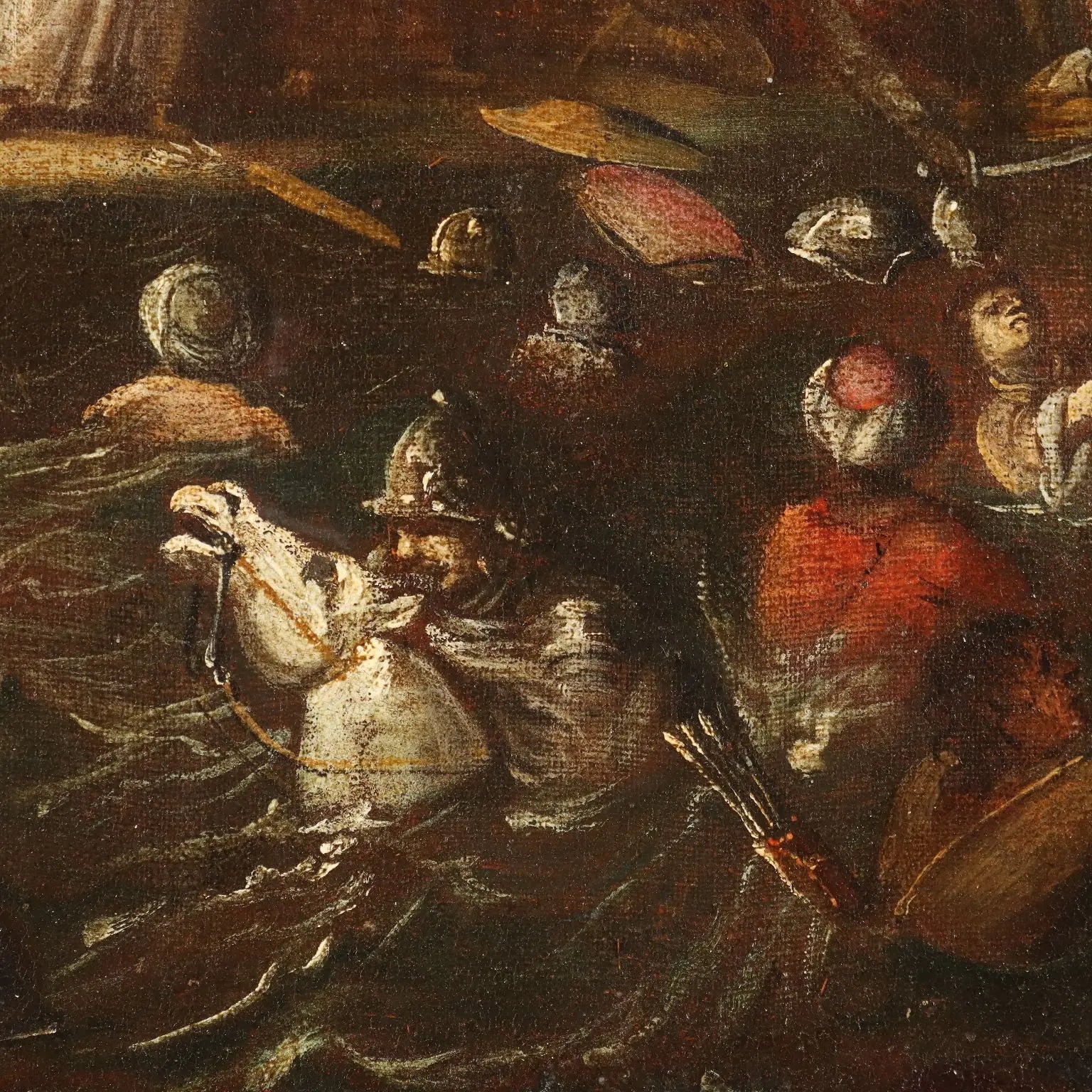 Antique Painting The Crossing of the Red Sea Oil on Canvas '600 | Art | Antique Painting
