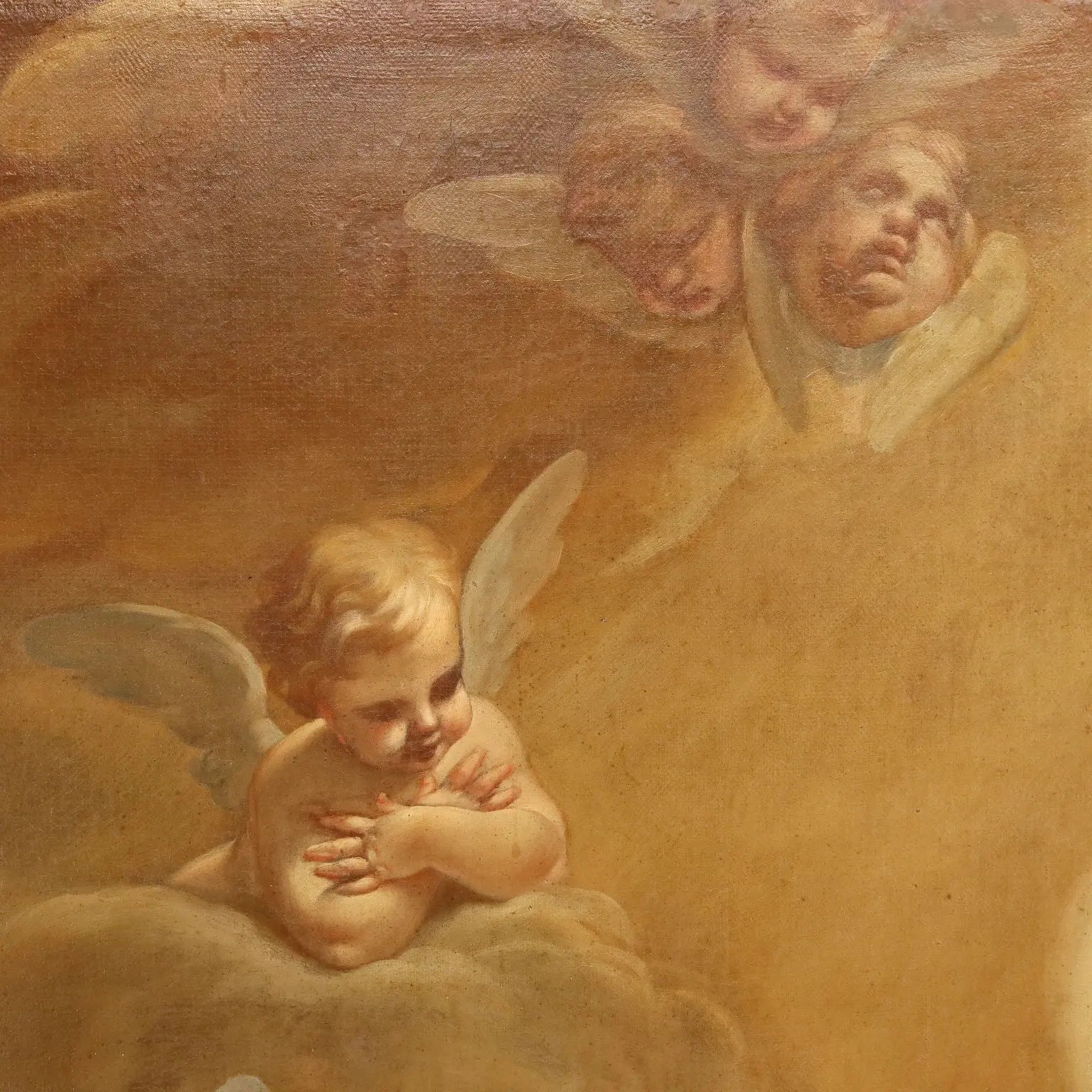 Antique Painting Virgin Mary and Child Oil on Canvas XVIII Century | Art | Antique Painting
