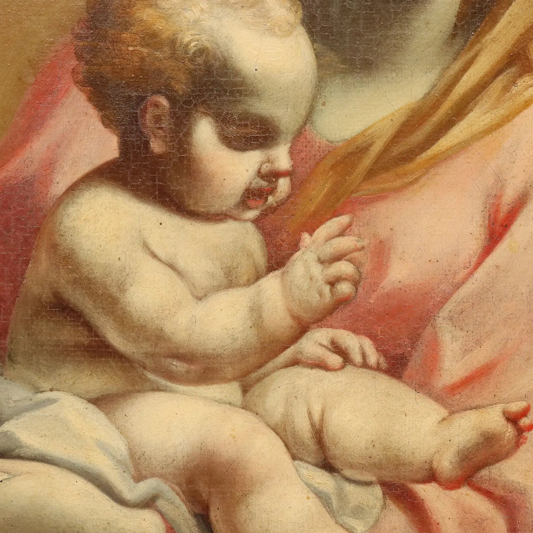 Antique Painting Virgin Mary and Child Oil on Canvas XVIII Century | Art | Antique Painting
