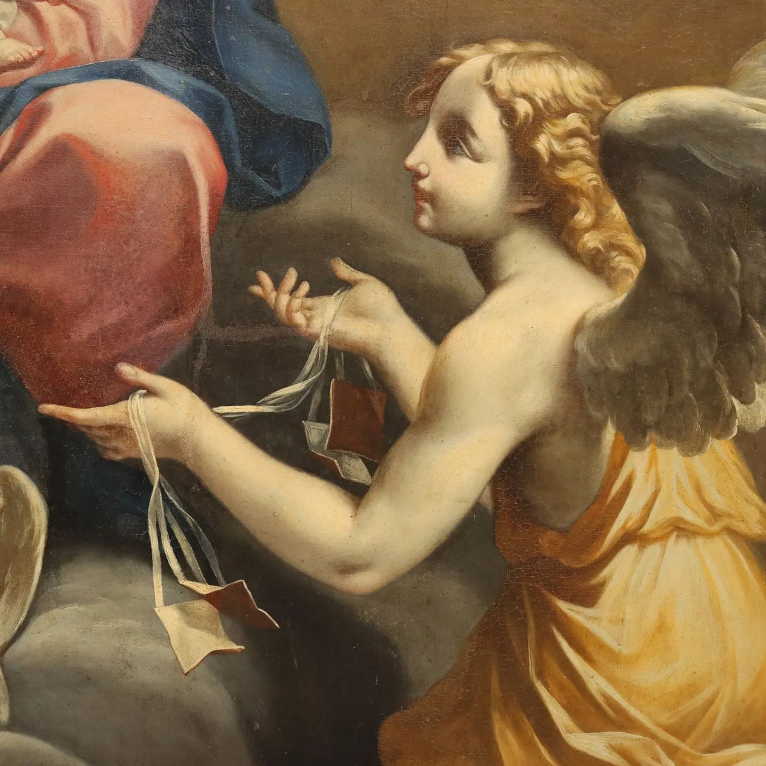 Antique Painting Virgin Mary and Child Oil on Canvas XVIII Century | Art | Antique Painting
