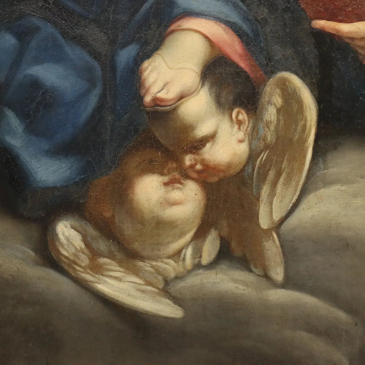 Antique Painting Virgin Mary and Child Oil on Canvas XVIII Century | Art | Antique Painting
