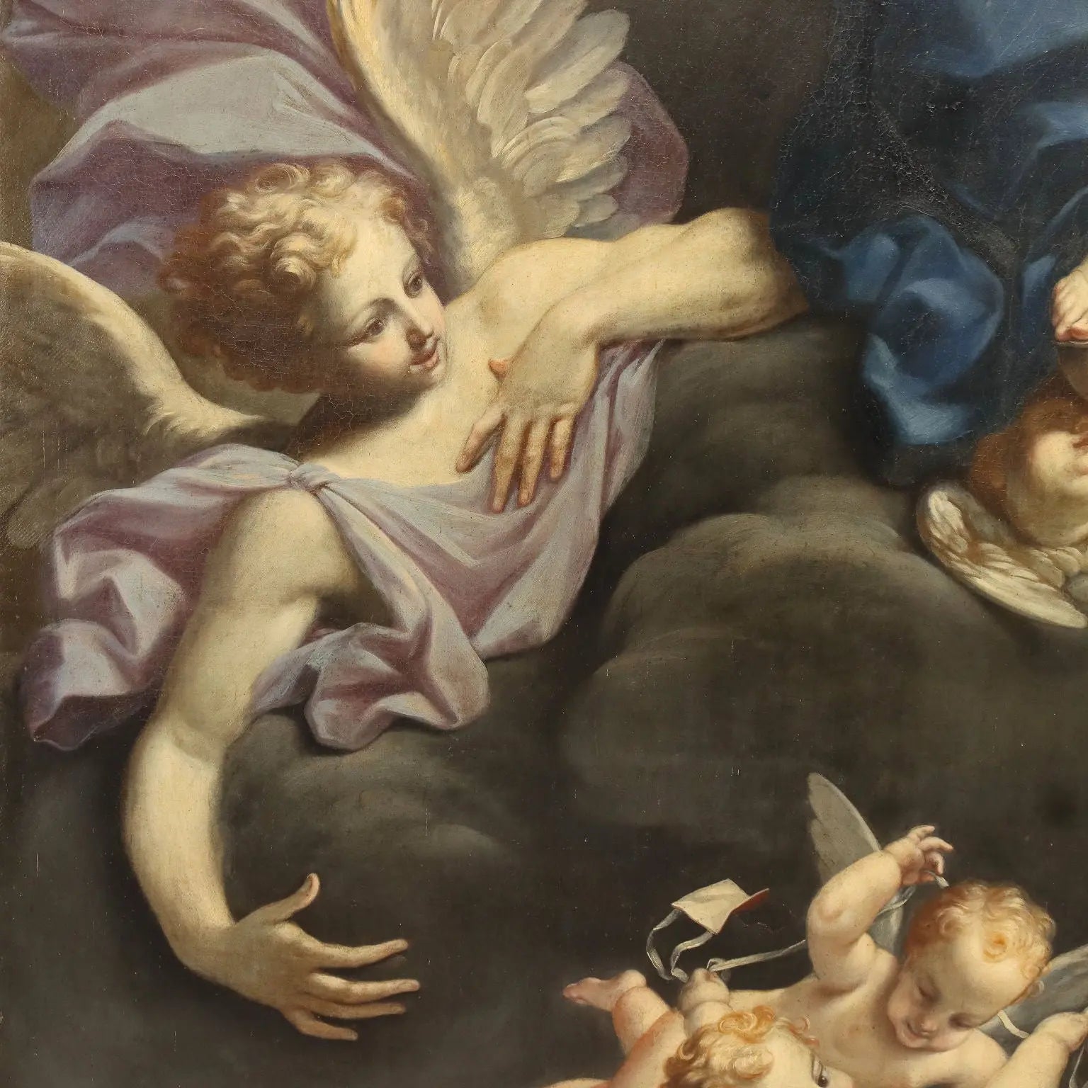 Antique Painting Virgin Mary and Child Oil on Canvas XVIII Century | Art | Antique Painting