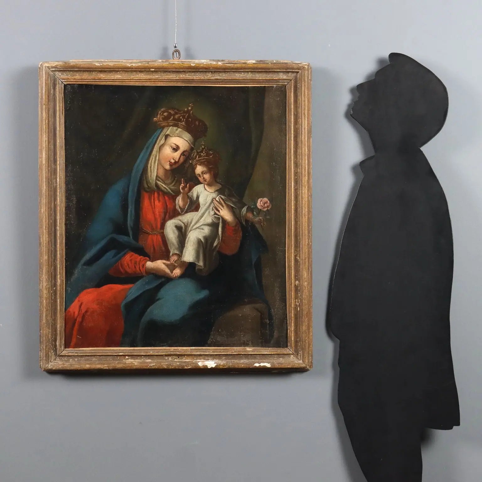 Antique Painting Virgin Mary and Child Oil on Canvas XVII Century | Art | Antique Painting