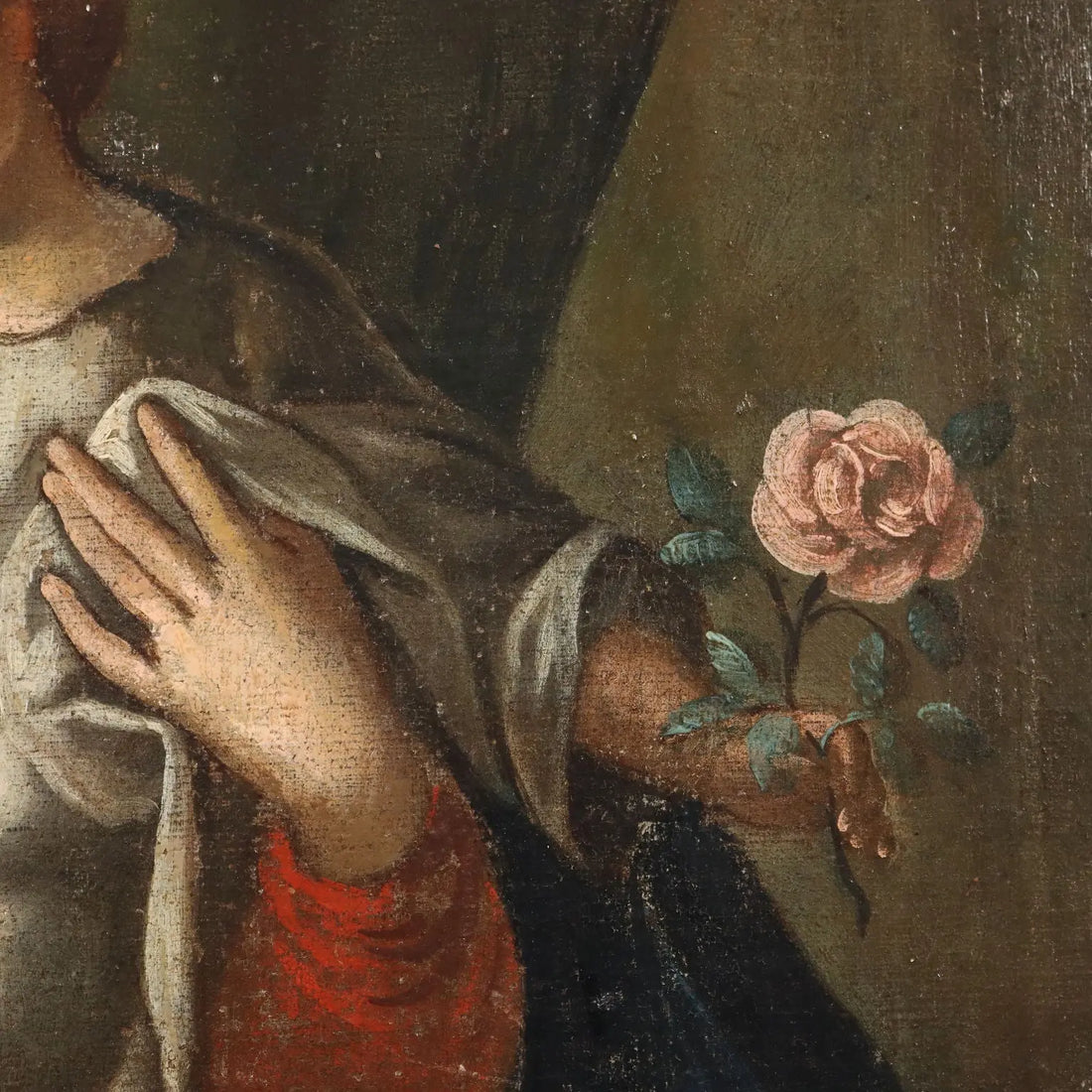 Antique Painting Virgin Mary and Child Oil on Canvas XVII Century | Art | Antique Painting