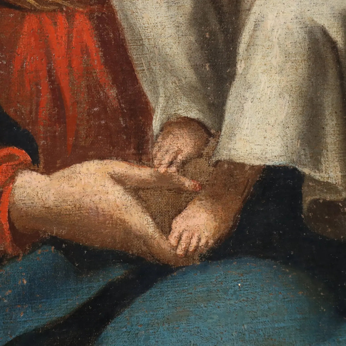 Antique Painting Virgin Mary and Child Oil on Canvas XVII Century | Art | Antique Painting