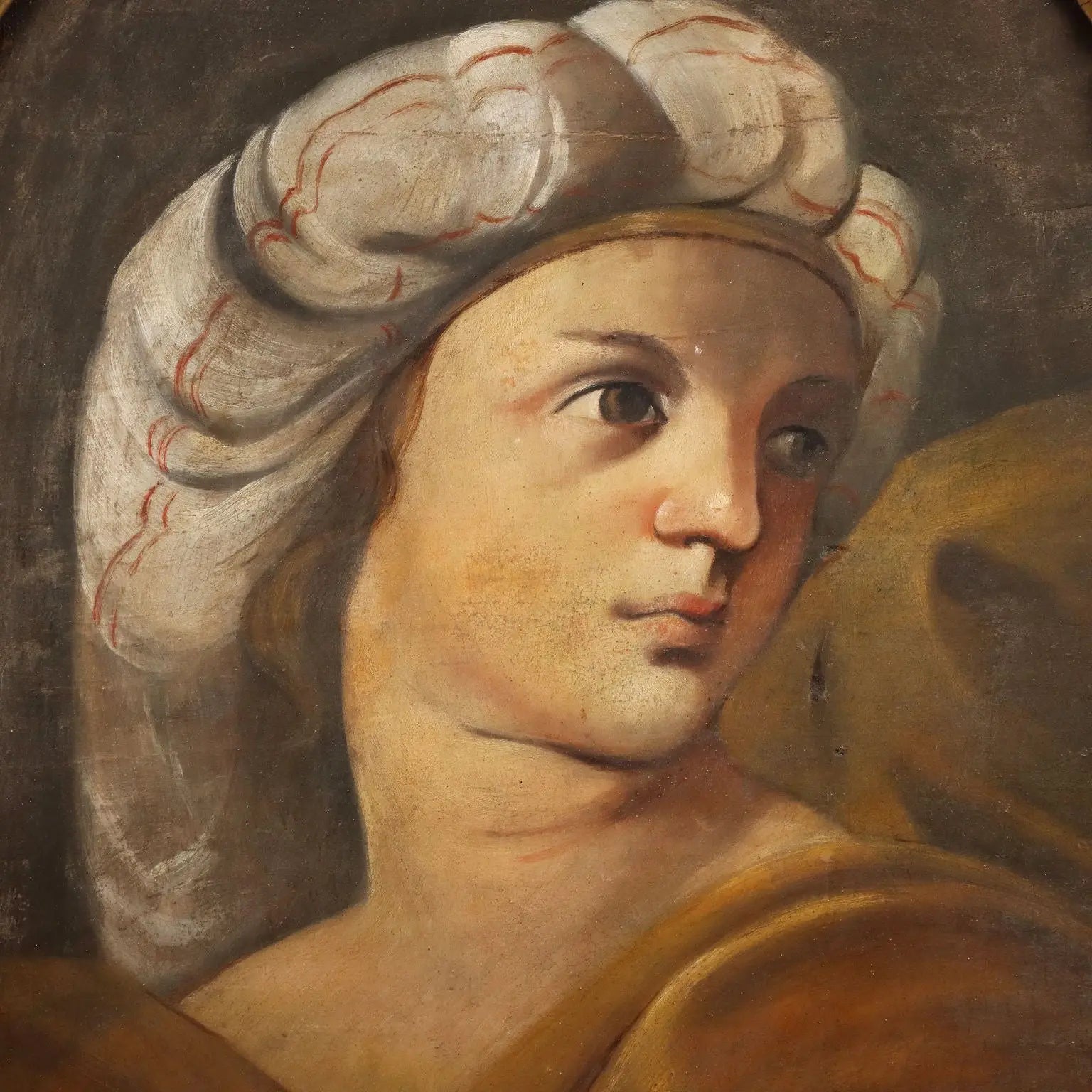 Antique Painting The Sybil Oil on Hardboard Italy XVIII Century | Art | Antique Painting