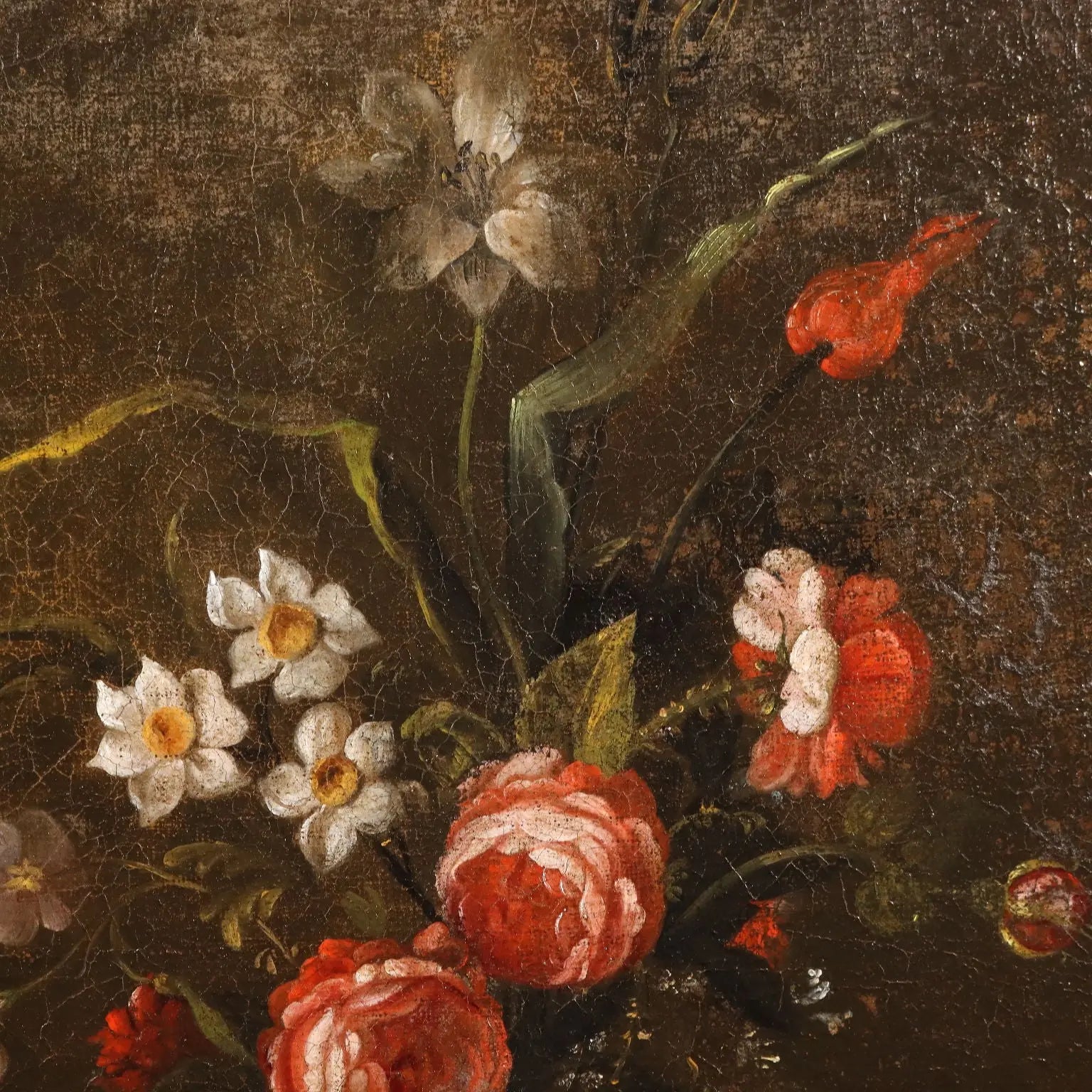 Antique Painting Still Life and Flowers Oil on Canvas XVIII Century | Art | Antique Painting