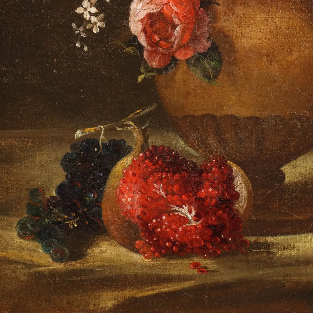Antique Painting Still Life and Flowers Oil on Canvas XVIII Century | Art | Antique Painting