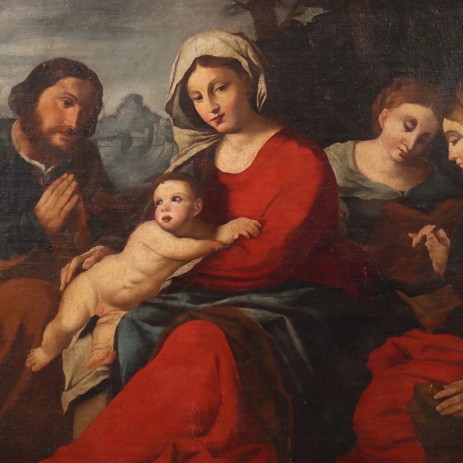 Antique Painting Sacred Conversation Copy from Jacopo Palma - Copy from Jacopo Palma il Vecchio | Art | Antique Painting