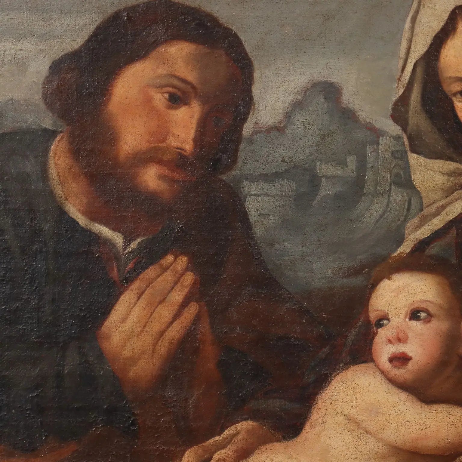 Antique Painting Sacred Conversation Copy from Jacopo Palma - Copy from Jacopo Palma il Vecchio | Art | Antique Painting